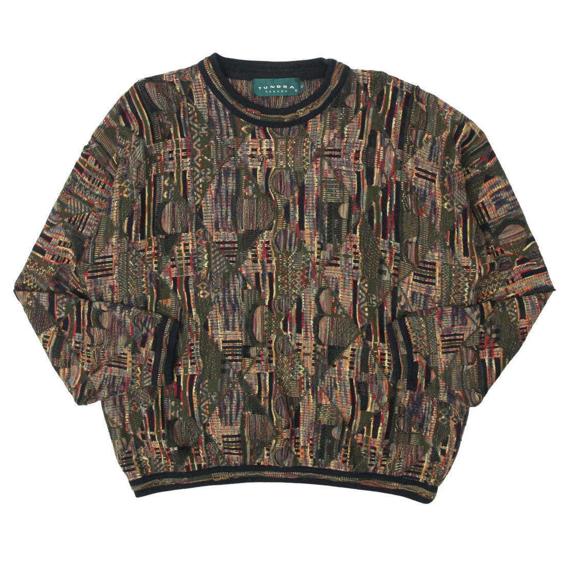 Tundra Coogi Style Knitted Mens VTG Sweater Fashion Rerun Vintage