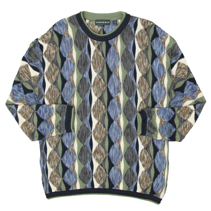 Tundra Coogi Style Knitted Mens VTG Sweater