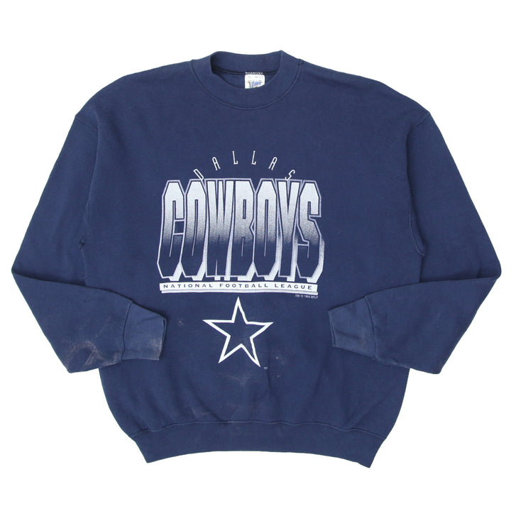 Vintage 1994 Dallas Cowboys by Official Fan Crewneck Sweatshirt Made In USA