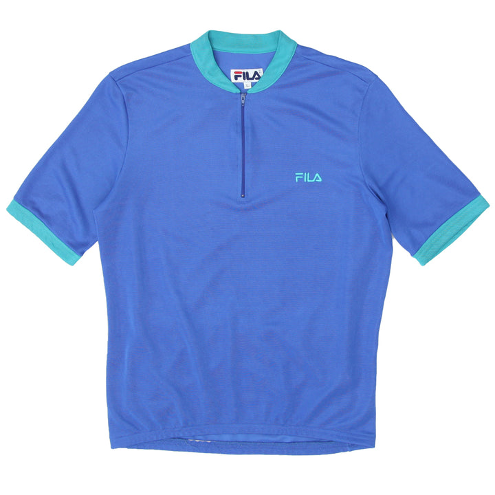 Mens FILA Embroidered 1/4 Zip Cycling Jersey