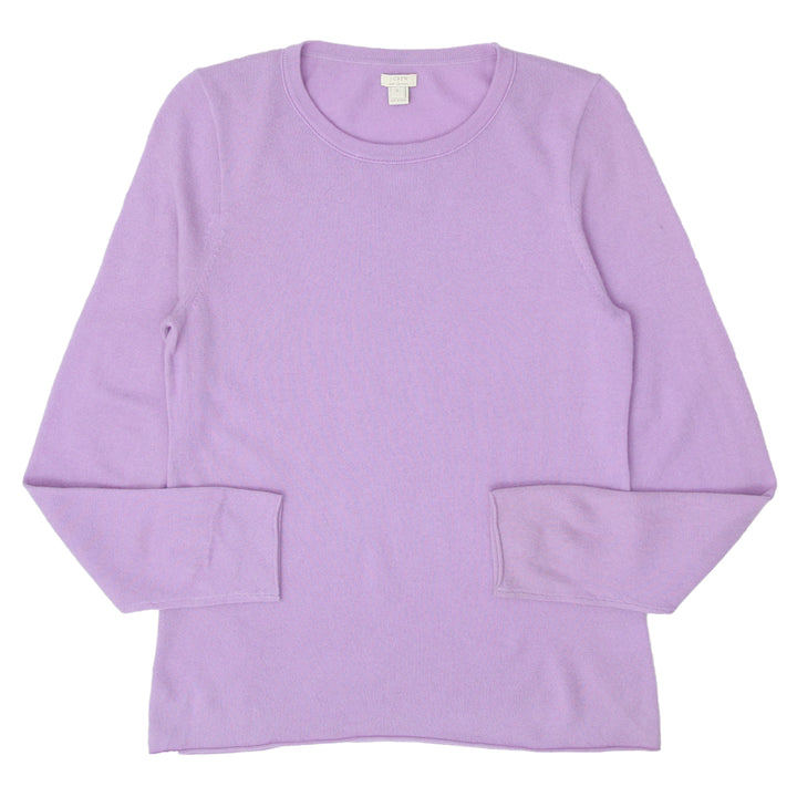 Ladies J.Crew 100% Cashmere Purple Sweater