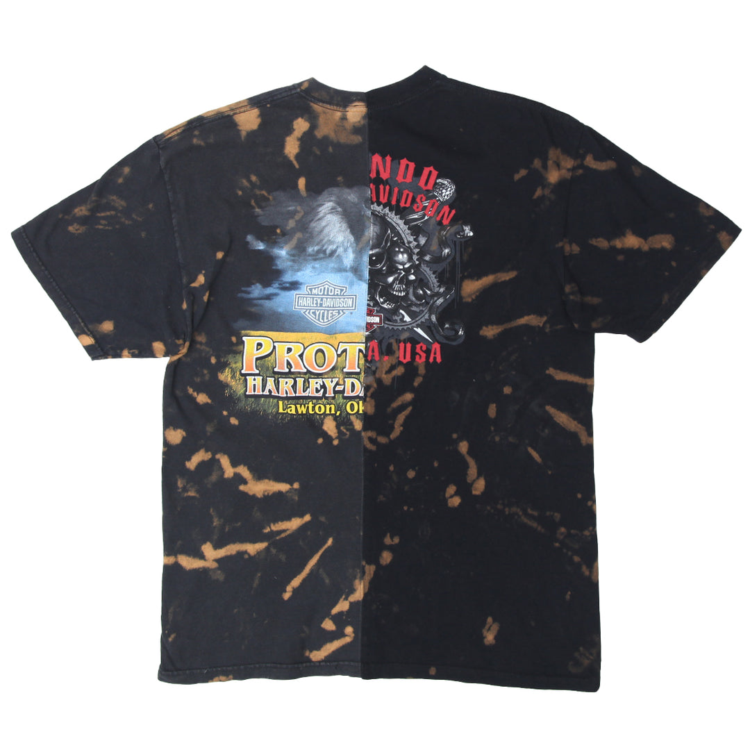 Rework Harley Davidson Split Tie Dye T-Shirt