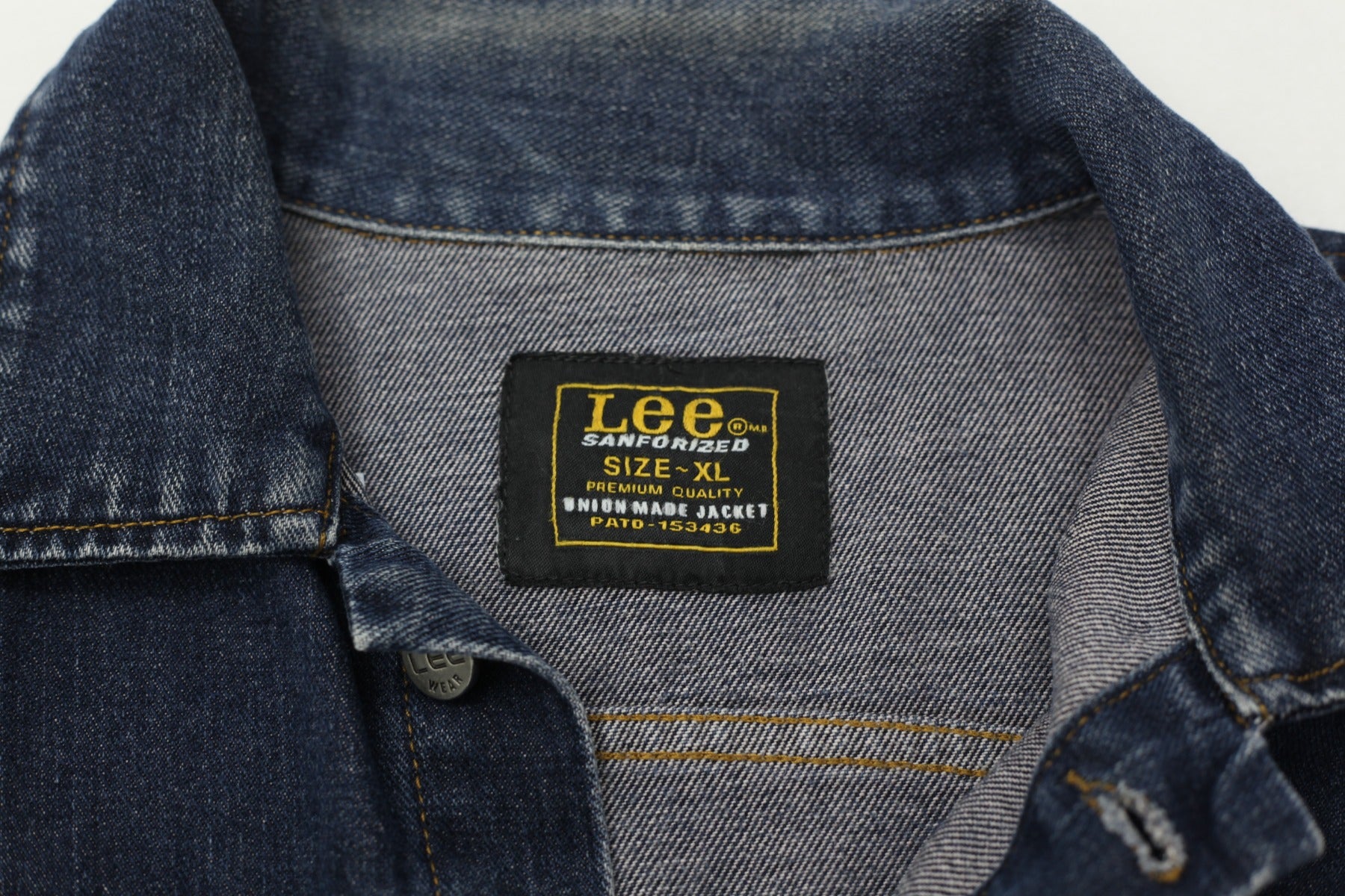 Lee Sanforized Union Made Jacket PATO 153436 VNTG Denim Jacket Fashion Rerun Vintage