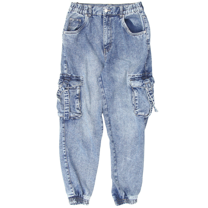 Ladies Bluenotes Baggy Cargo Jogger Denim Pants