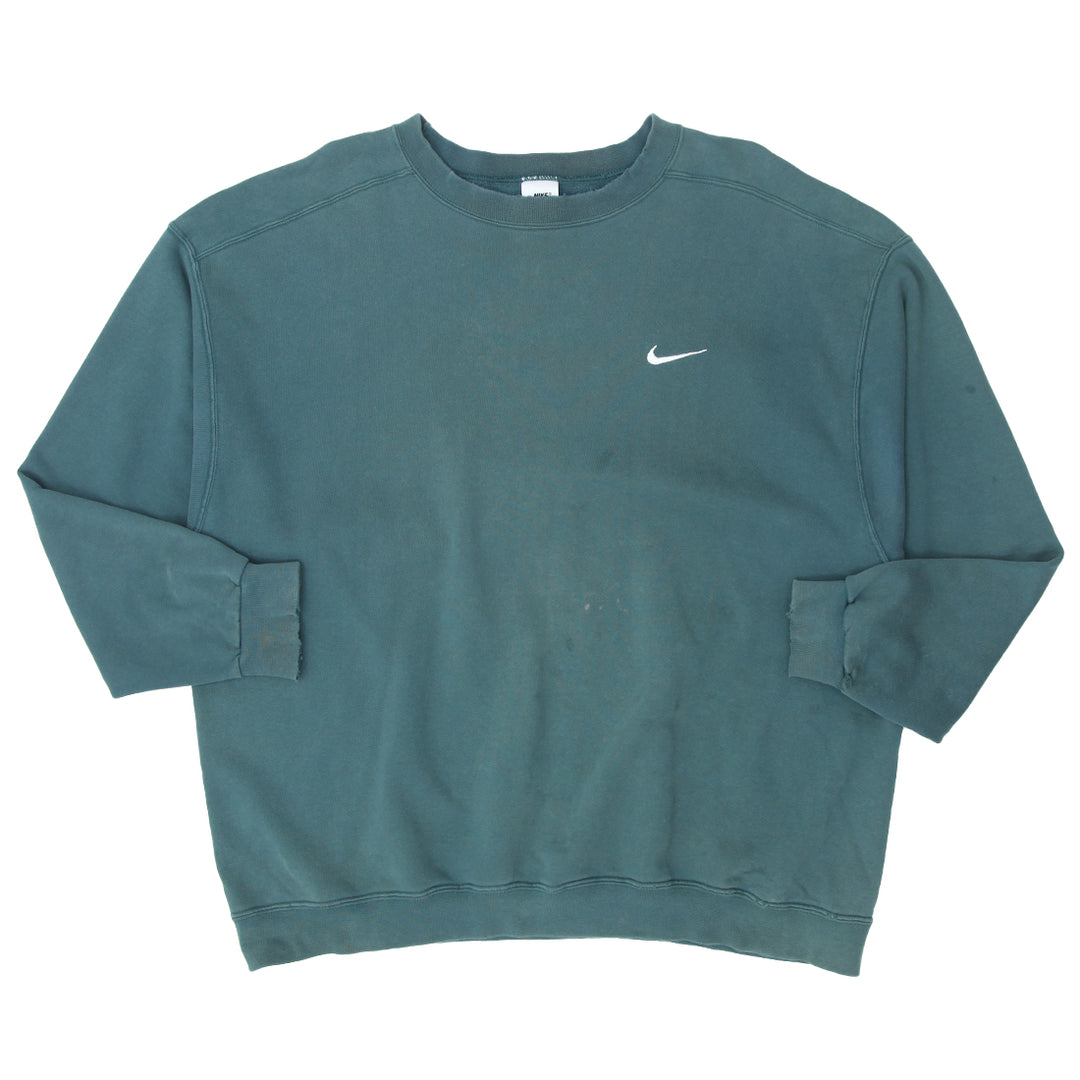 vintage forest green nike crewneck sweatshirt- 90's fashion