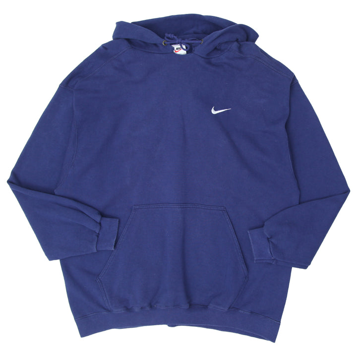 Vintage Nike 90's Swoosh Embroidered Navy Pullover Hoodie