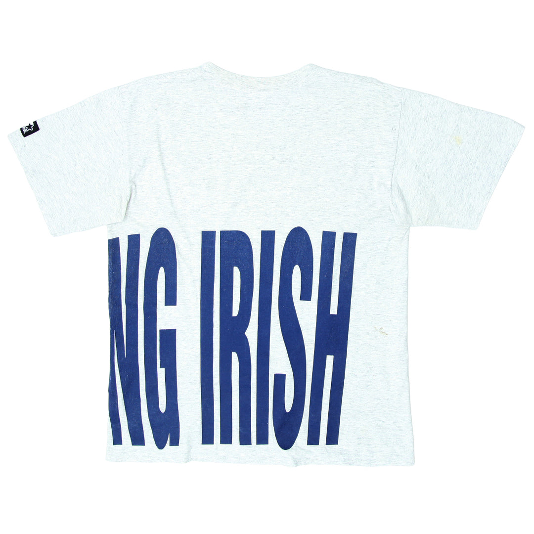 Vintage Notre Dame Fightin' Irish T-Shirt Single Stitch Made in USA Gray Starter L