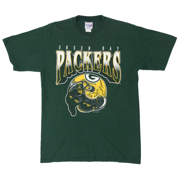 1995 Vintage Green Bay Packers NFLP T-Shirt Green Chalk Line L