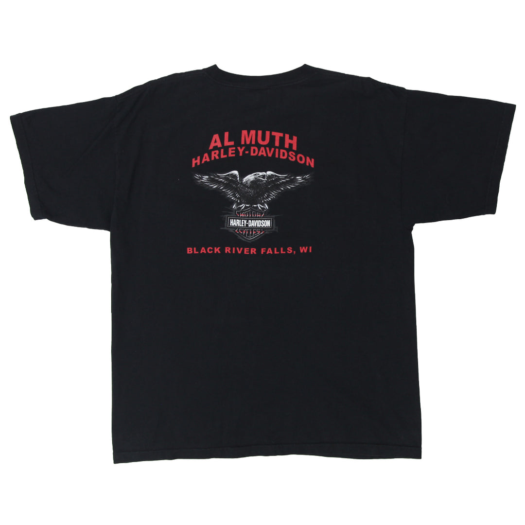 Mens Harley Davidson Al Muth Black River Falls T-Shirt