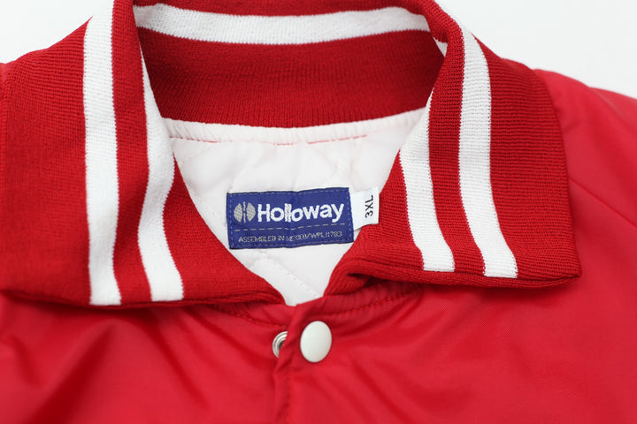 Vintage Holloway Red White Stripe Bomber Jacket