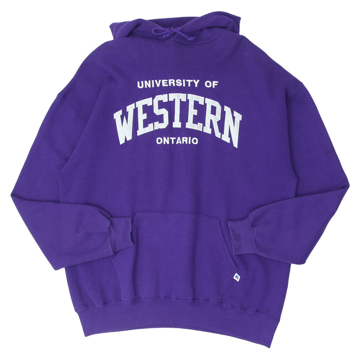 Mens Russell Athletic University Of Western Ontario Pullover Hoodie Made In USA