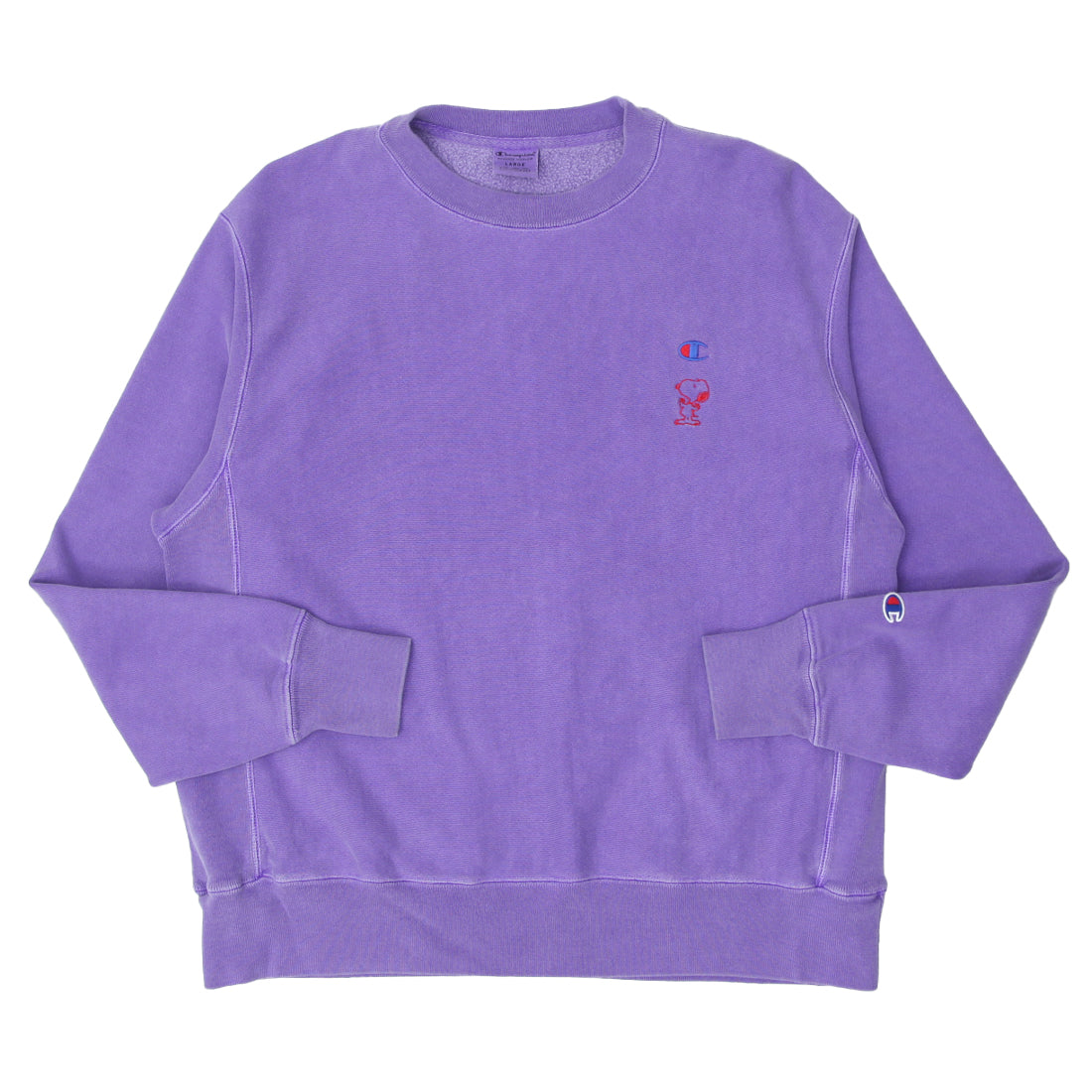 Mens Champion Reverse Weave Peanuts Purple Sweatshirt-Unisex