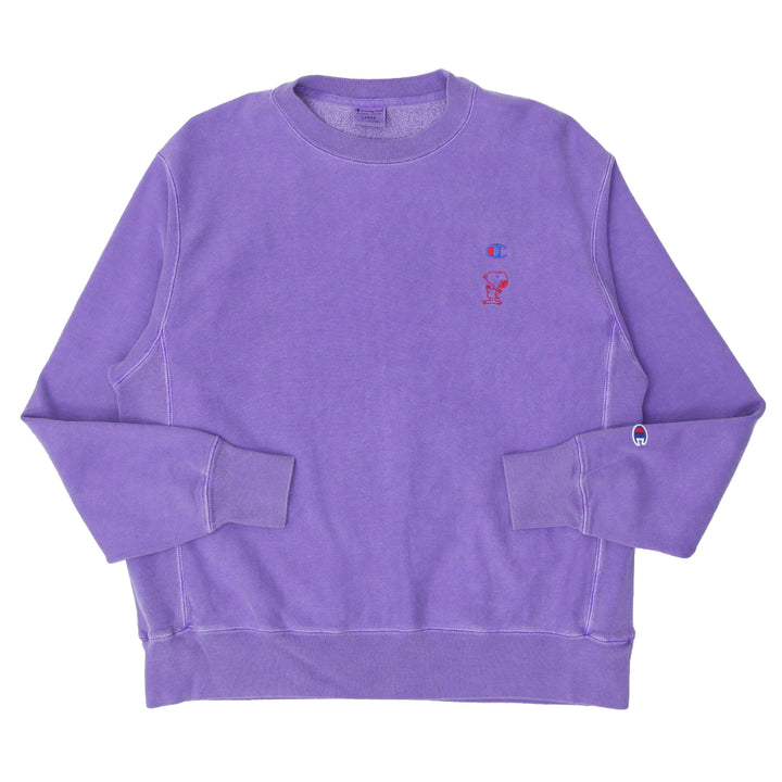 Mens Champion Reverse Weave Snoopy Purple Sweatshirt-Unisex