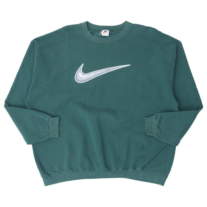 Vintage Nike 90's Swoosh Printed Sweatshirt Made In USA