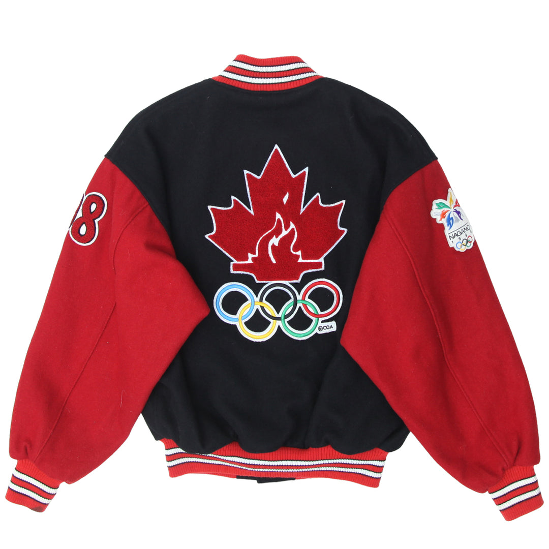 Vintage Roots Athletic Canada 1998 Nagano Olympics Woolen Varsity Jacket