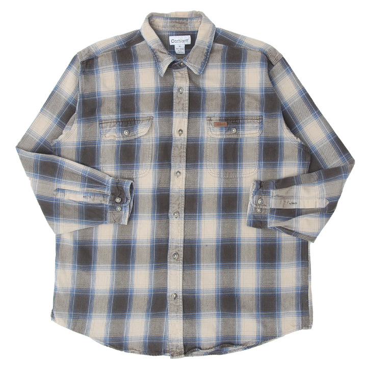 Mens Carhartt Plaid Long Sleeve Work Shirt/Jacket