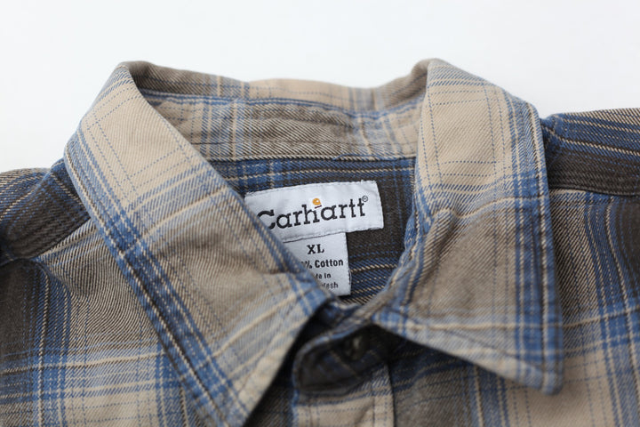 Mens Carhartt Plaid Long Sleeve Work Shirt/Jacket