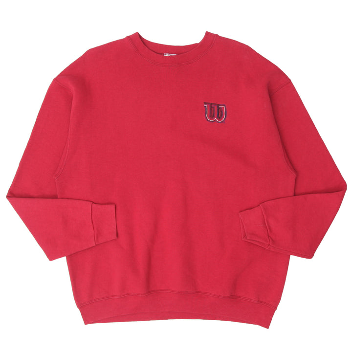 Vintage Wilson Logo Embroidered Crewneck Sweatshirt