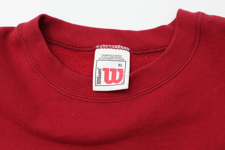 Vintage Wilson Logo Embroidered Crewneck Sweatshirt