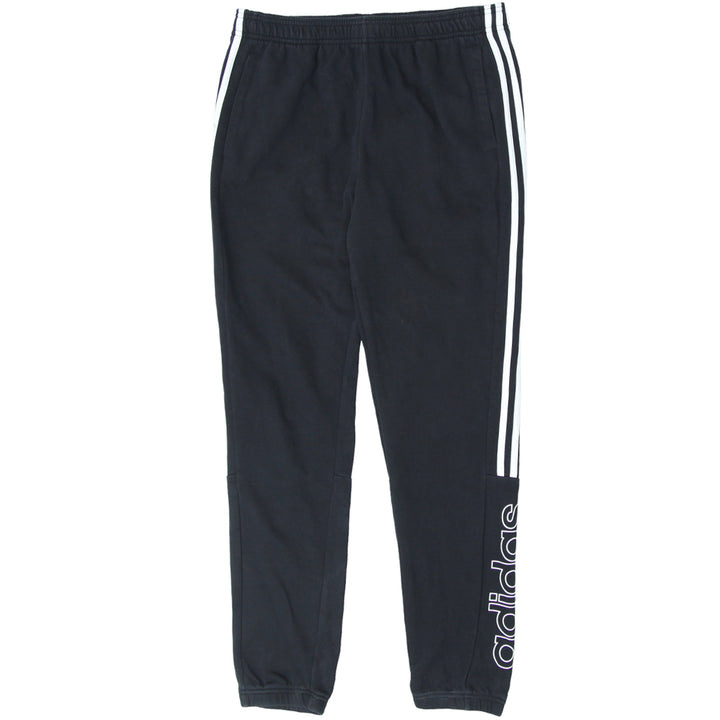 Ladies Adidas White Stripe Cuff Sweat Pants