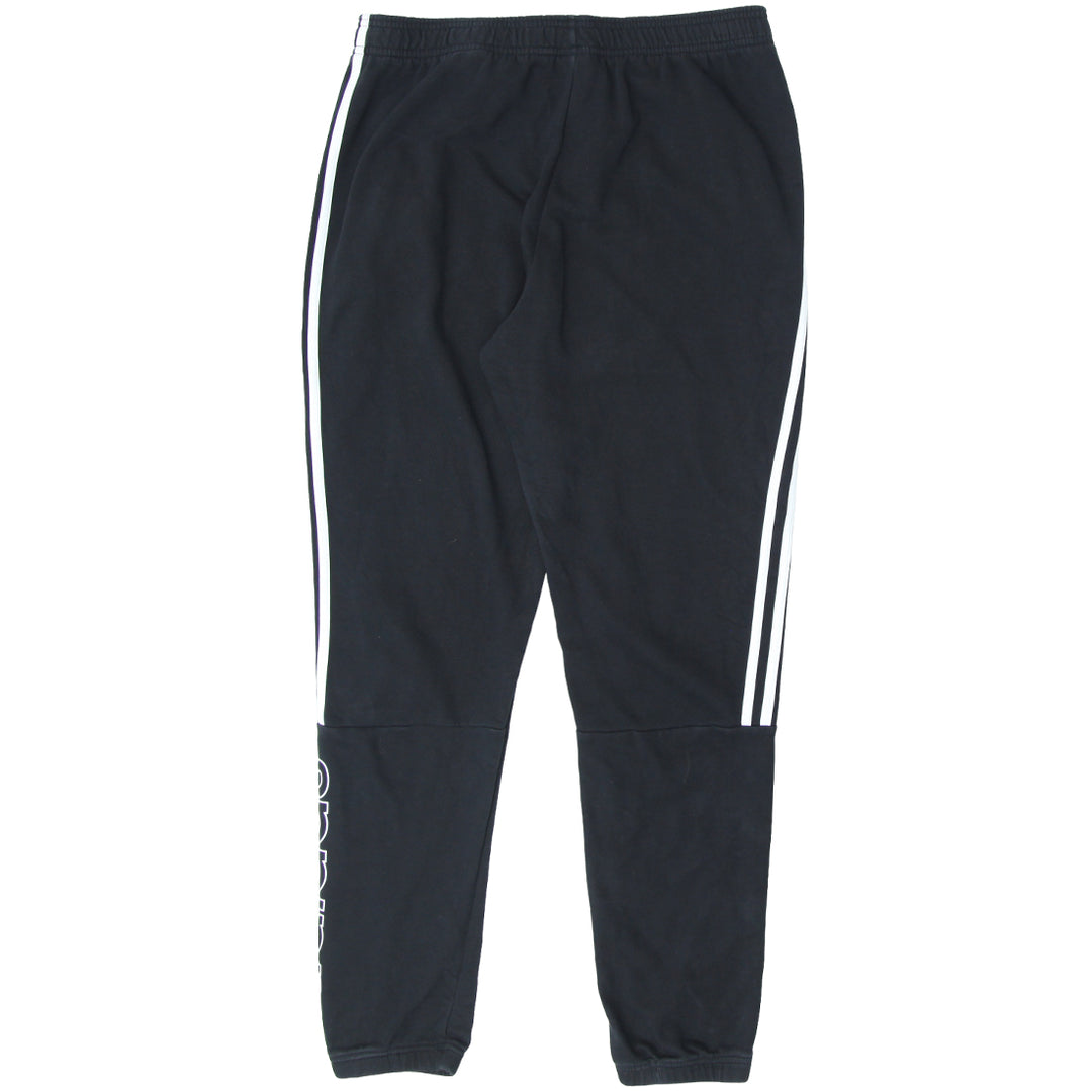 Ladies Adidas White Stripe Cuff Sweat Pants