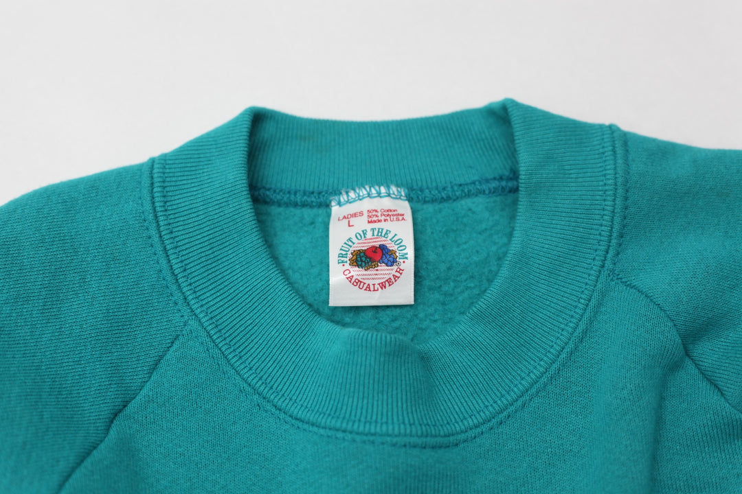 Vintage Fruit of The Loom Crewneck Ladies Sweatshirt Made In USA