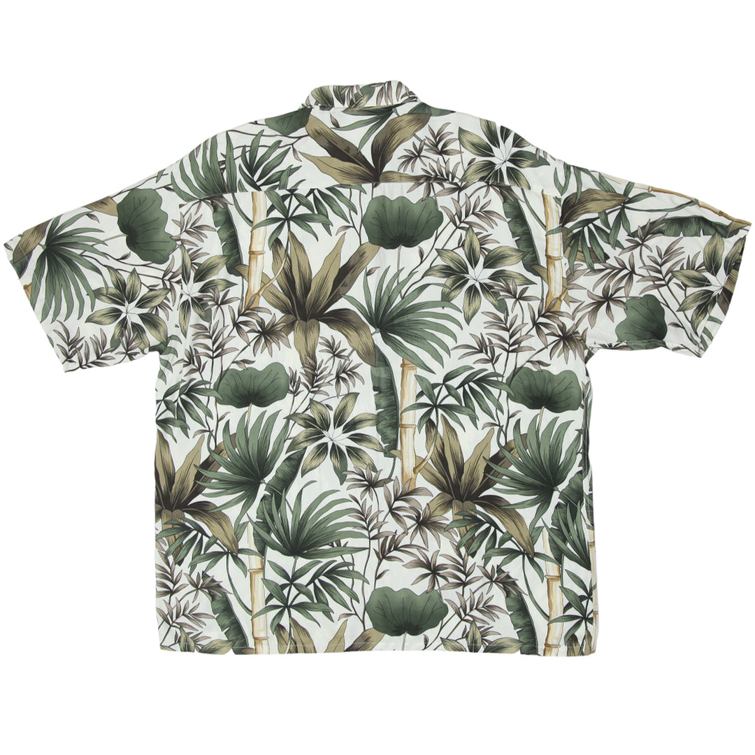 Mens Moda Campia Moda Leaf Print Hawaiian Shirt