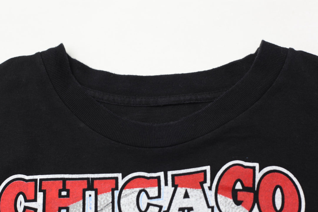 1996 Vintage Chicago Bulls NBA Finals Champions T-Shirt Single Stitch Black