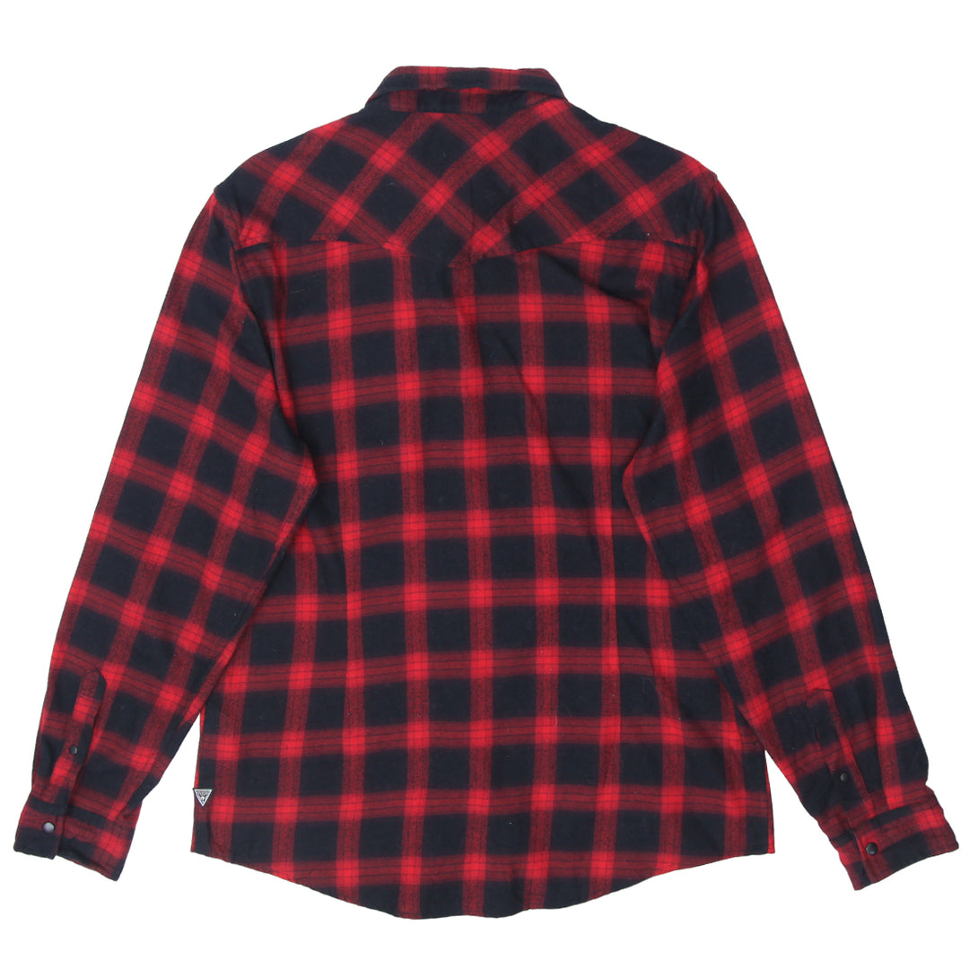 Mens Guess Slim Fit Red/Black Flannel Shirt