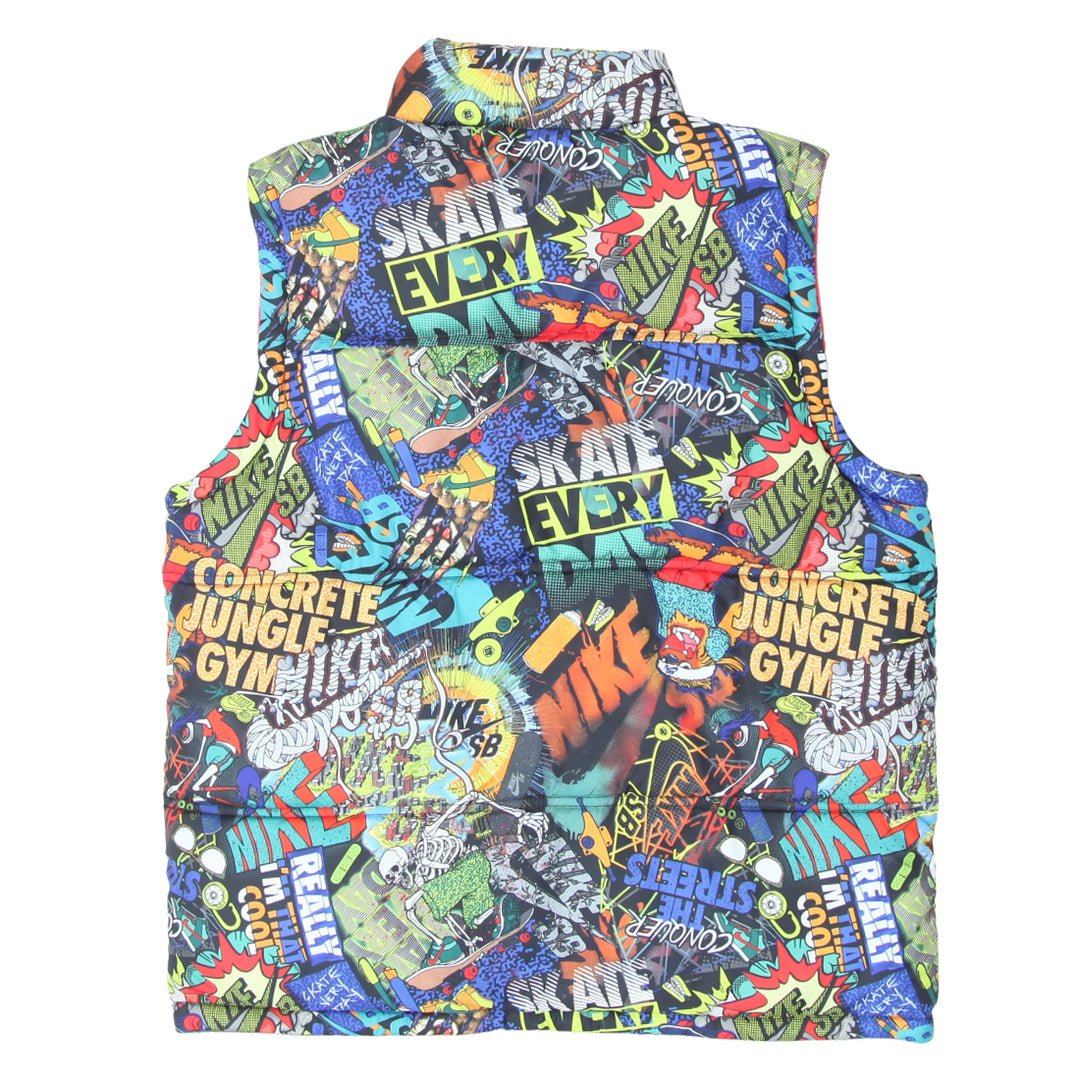 Boys Youth Nike SB Comic Reversible Fleece Puffer Vest