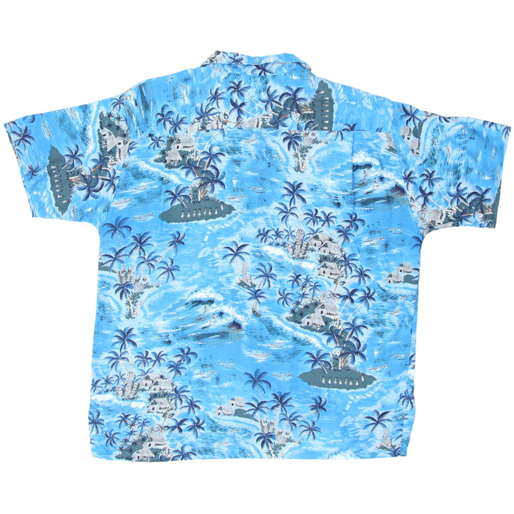 Mens Ocean Current Surfing Tropical Hawaiian Shirt