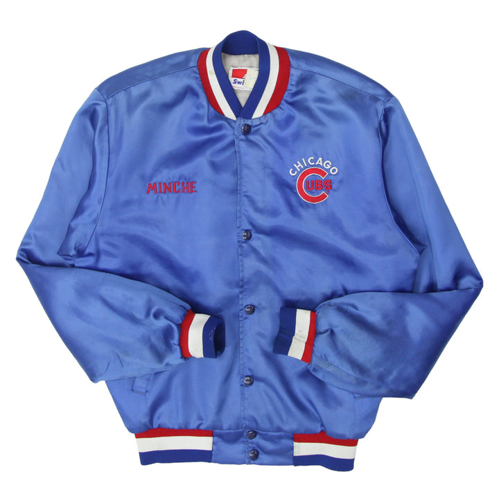 Vintage Chicago Cubs Swingster Satin Baseball Jacket Made In USA