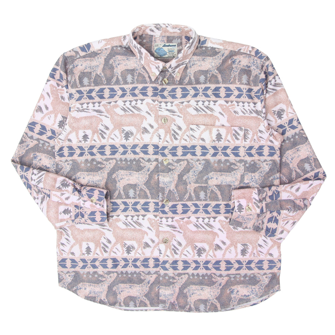 Larabuona Animal Print Sanforized Mens Shirt