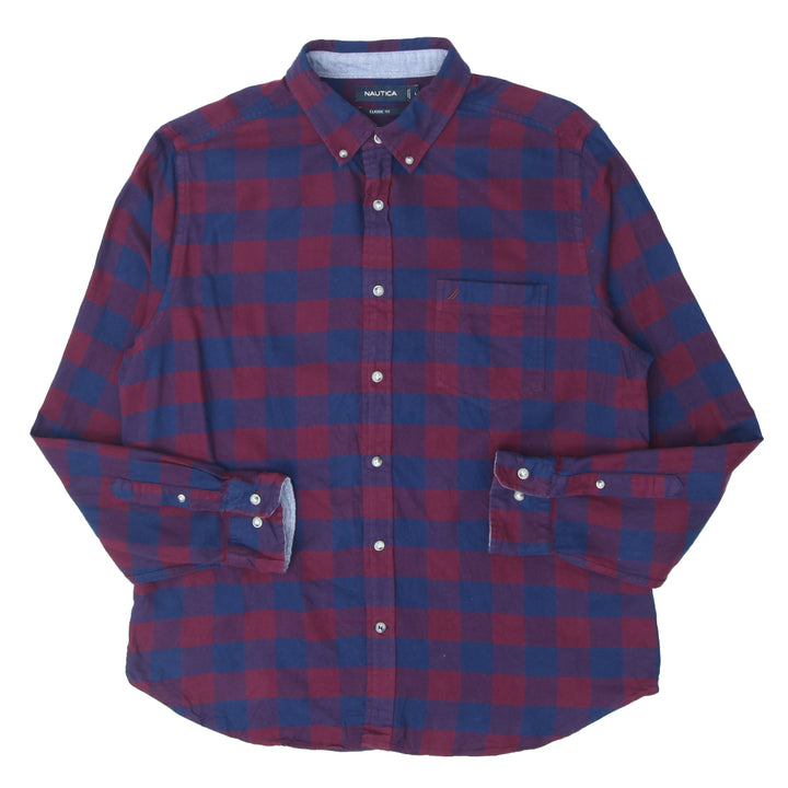 Nautica Classic Fit Plaid Mens Shirt