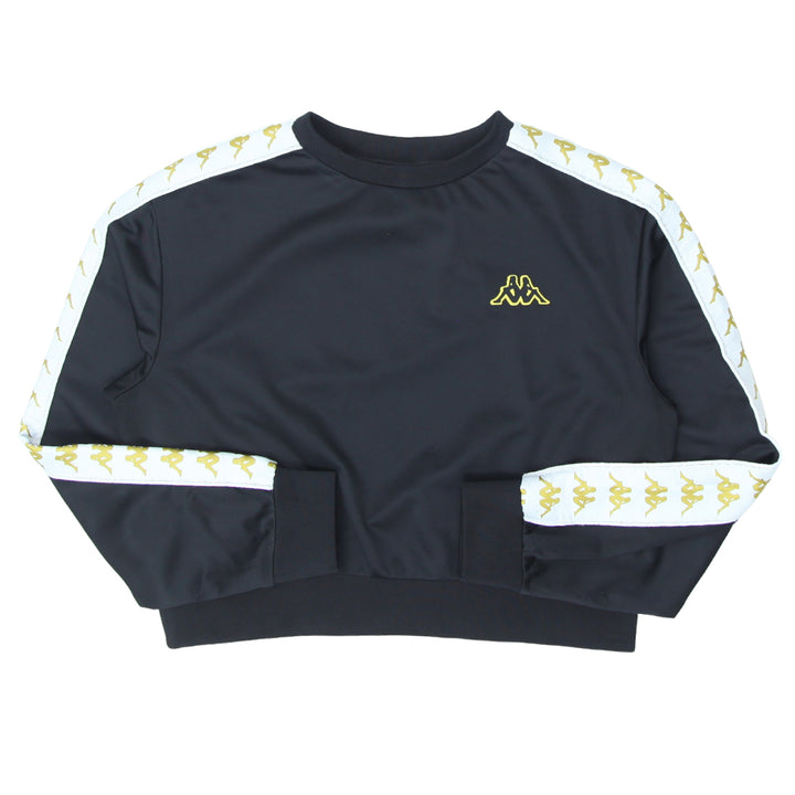 Kappa Black Ladies Long Sleeve Crop Top