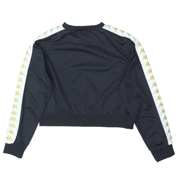 Kappa Black Ladies Long Sleeve Crop Top