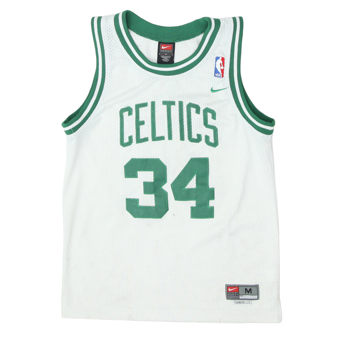 Vintage Nike NBA Celtics #34 Pierce Youth Boys Basketball Jersey