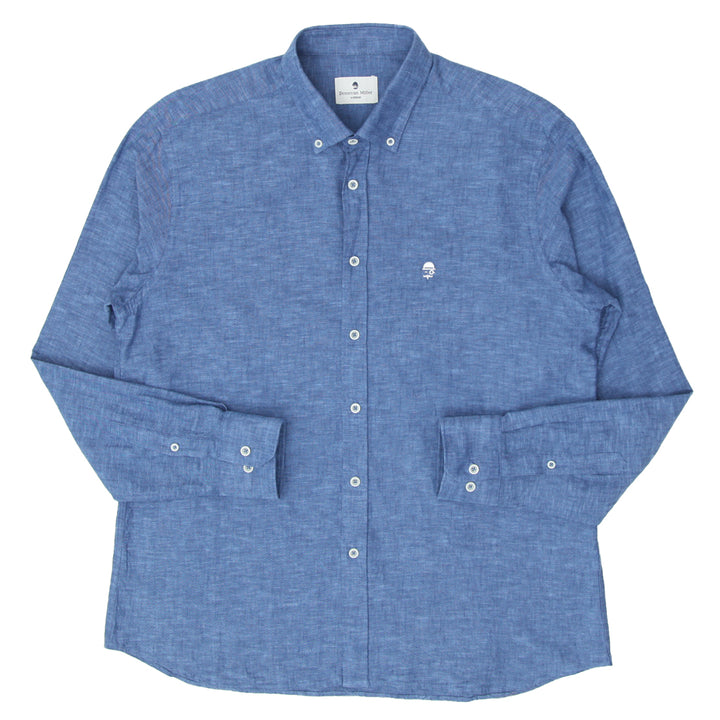 Donovan Miller Mens Blue Button Down Shirt