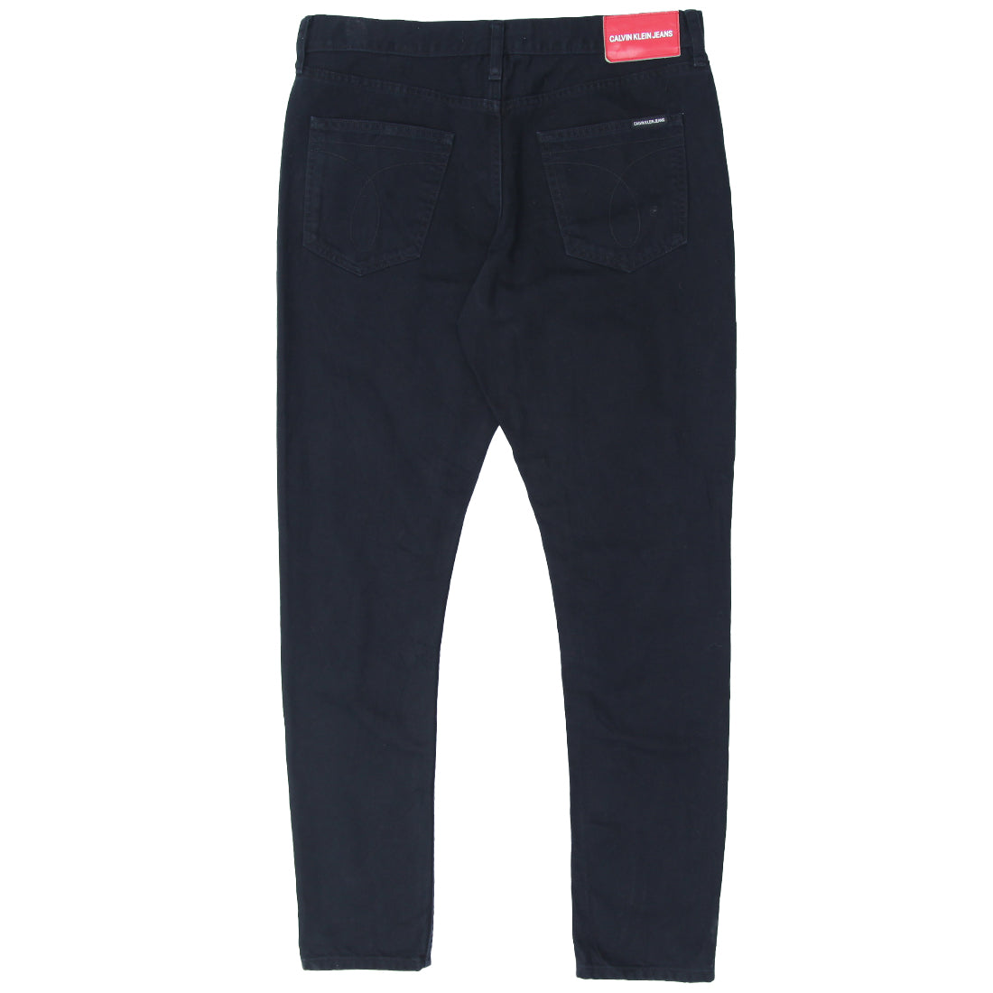 Calvin Klein Ladies Patch Floral Black Denim Pants Fashion Rerun