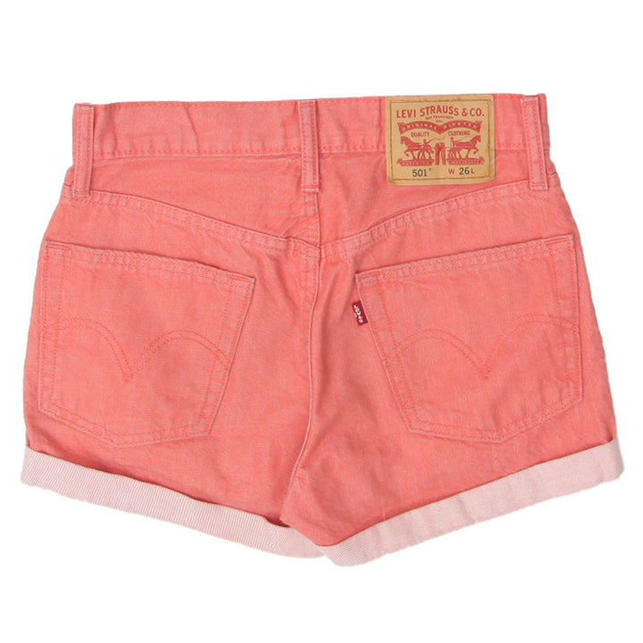 Ladies Levi Strauss # 501 Button Fly Cuff Denim Shorts