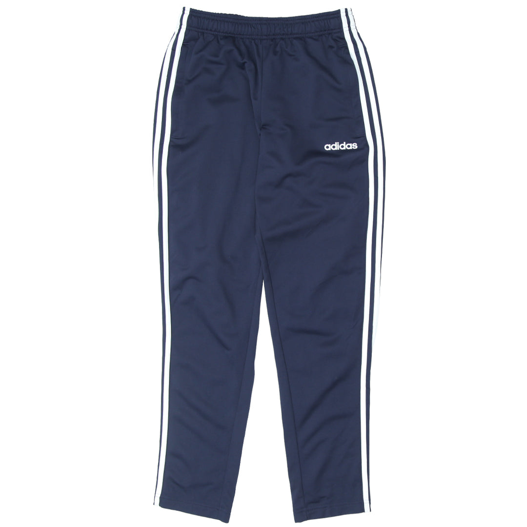 Mens Adidas White Stripe Navy Track Pants