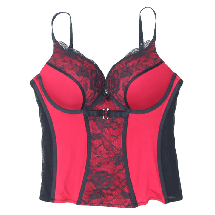 Ladies La Senza Padded Red/Black Corset