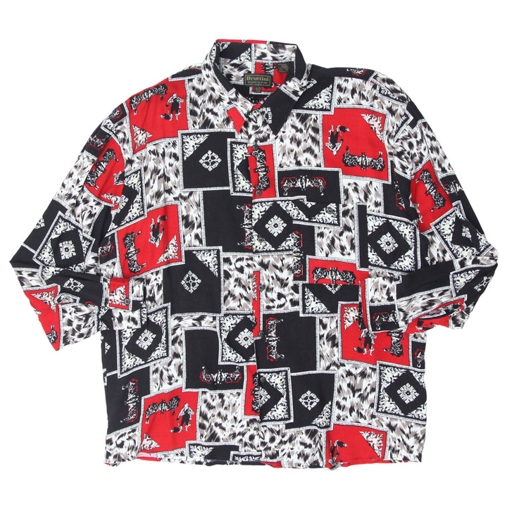 VNTG Bruttini Abstract Print Long Sleeve Shirt