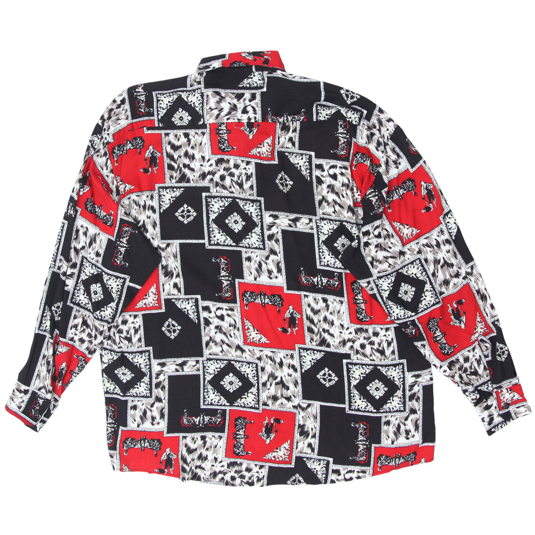 VNTG Bruttini Abstract Print Long Sleeve Shirt