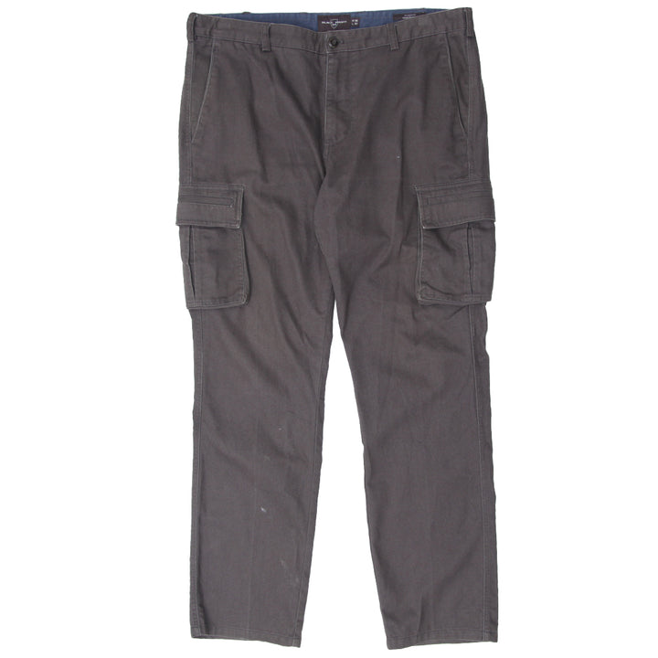 Mens Black Brown Tailored Fit Cargo Pants