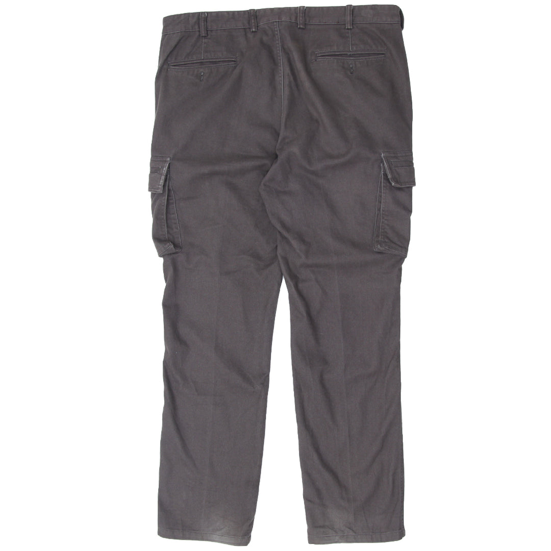 Mens Black Brown Tailored Fit Cargo Pants