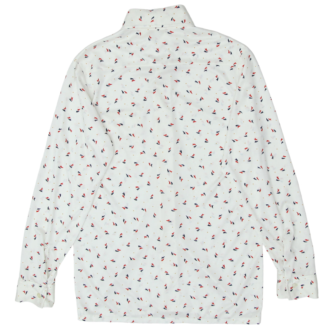 Mens Printed Button Down Long Sleeve Shirt