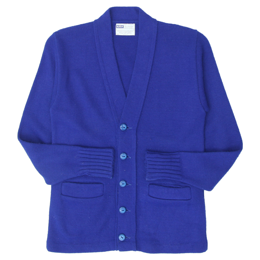 AMF Tennesee American Ladies Vintage Cardigan Blue Sweater