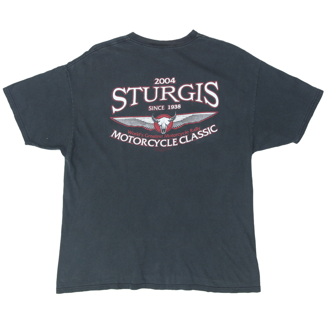 2004 Vintage Annual Legendary Sturgis 'Live To Ride Ride To Live' T-Shirt Black Hanes XL