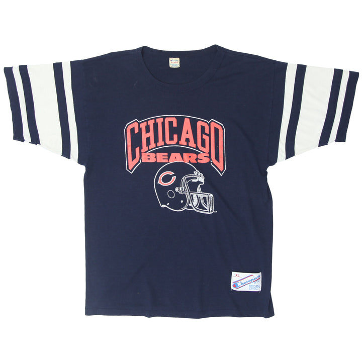 Vintage Champion Chicago Bears T-Shirt Made In USA Navy Blue XL